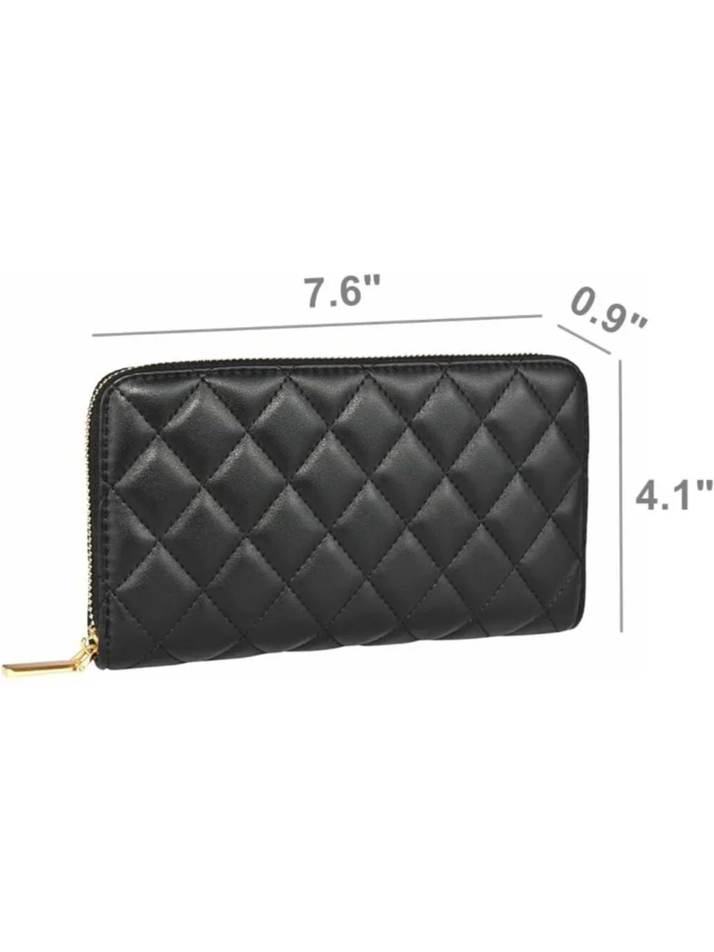 Stylish Leather Zip Around Travel Wallet | Large Capacity Card Holder & Phone